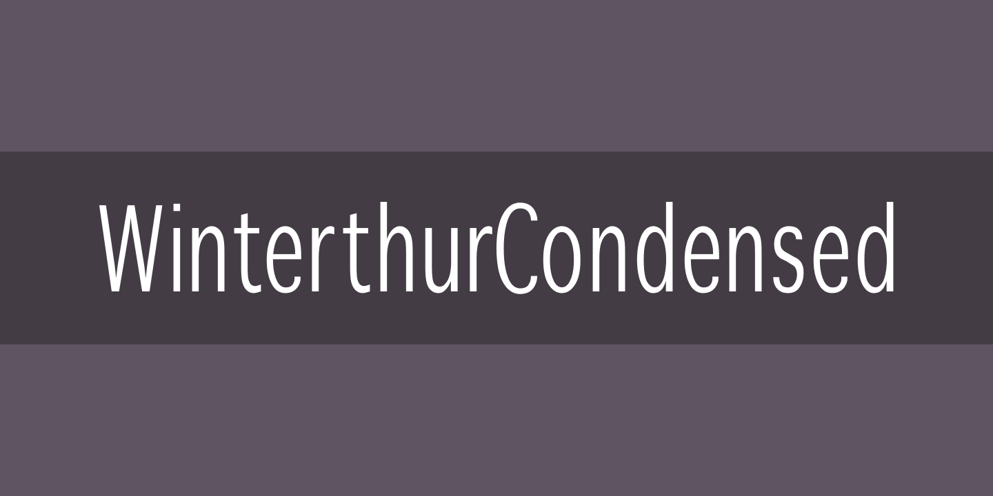 WinterthurCondensed Font preview